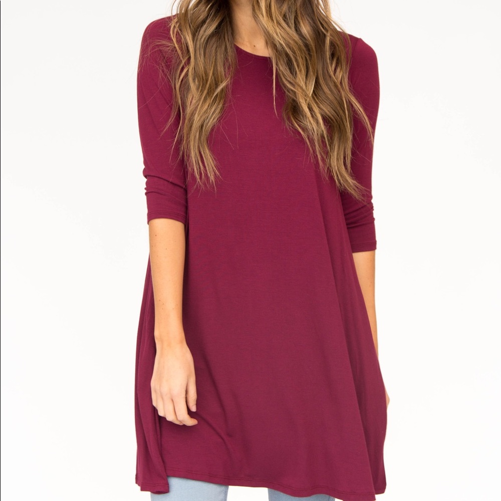 Swing tunic wine